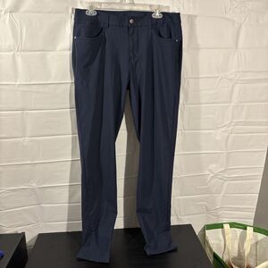Lululemon ABC Classic-Fit 5 Pocket Pant Warpstreme Mens 33x33 Navy Blue Chino